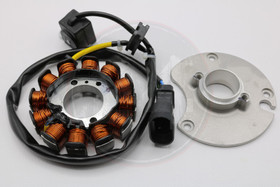 Staattori + aluslevy, Aprilia / Derbi / Gilera 2018 -> Euro 4