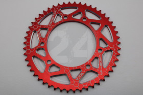 Takaratas 50 alumiini punainen, Aprilia / Derbi / Gilera / Peugeot / Rieju / Yamaha