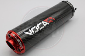 Äänenvaimennin + tiiviste carbon / punainen, oikea / vasen