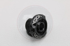 Öljyn täyttökorkki alumiini musta, Minarelli vaaka / pysty