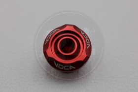 Öljyn täyttökorkki alumiini punainen, Minarelli vaaka / pysty