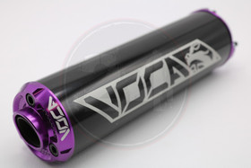 Äänenvaimennin CNC Bestia + tiiviste musta / violetti, oikea / vasen