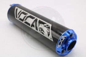 Äänenvaimennin CNC Bestia + tiiviste musta / sininen, oikea / vasen