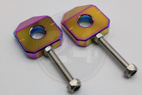 Ketjunkiristin pari 12mm alumiini neonkromi, Aprilia / Derbi / Gilera