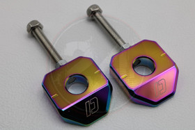 Ketjunkiristin pari 12mm alumiini neonkromi, Aprilia / Derbi / Gilera