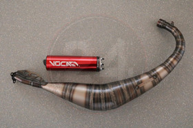 Tehoputkisarja + punainen äänenvaimennin, Aprilia / Derbi / Gilera