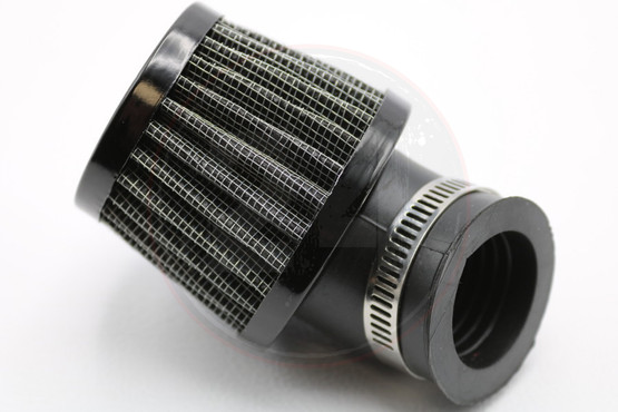 Ilmansuodatin Power filter 28mm 45° kulmalla, musta