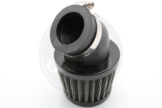 Ilmansuodatin Power filter 28mm 45° kulmalla, musta