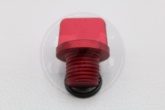 Öljyn täyttökorkki alumiini + o-rengas mattapunainen, Minarelli MBK / Yamaha