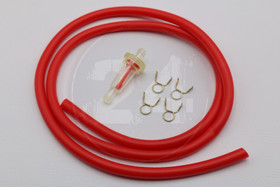 Polttoaineletku neopren punainen 1m + suodatin, 5 x 8mm