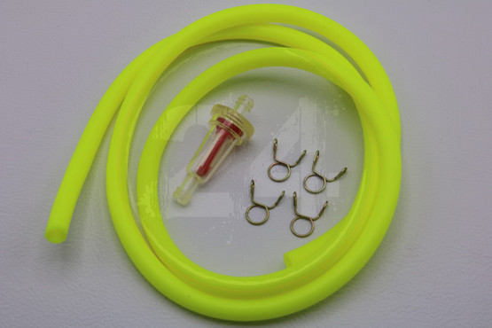 Polttoaineletku neopren keltainen 1m + suodatin, 5 x 8mm