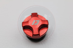 Öljyn täyttökorkki alumiini punainen, Minarelli Am6