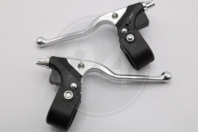 Kytkin / etujarrukahvasarja, musta / hopea