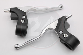 Kytkin / etujarrukahvasarja, musta / hopea