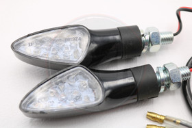 Led-vilkkupari, musta / kirkaslasi