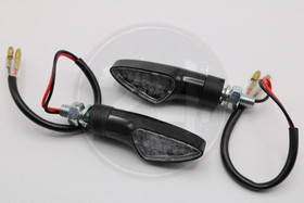 Led-vilkkupari, musta / kirkaslasi