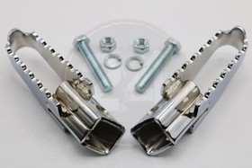 Jalkatappi pari + kiinnikkeet, kromi