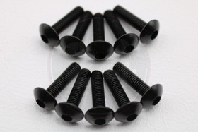 Kateruuvi musta 10kpl, M5 x 20mm kanta 11.40mm