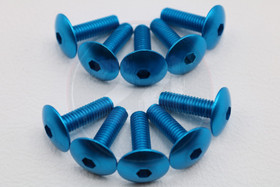 Kateruuvi sininen 10kpl, M6 x 20mm kanta 15.80mm