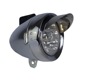 HEADLIGHT RETRO LED 70 MM CHROME