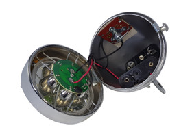 HEADLIGHT RETRO LED 70 MM CHROME