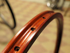 WOODEN RIM CB VIAGGIO 36H CLINCHER BROOKS PAIR W/NIPPLES