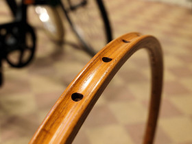 WOODEN RIM CB VIGORELLI 36H TUBULAR VINTAGE PAIR W/NIPPLES