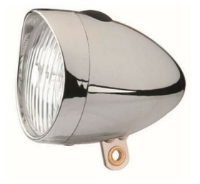 HEADLIGHT RETRO LED 75 MM CHROME