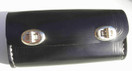 SADDLE BAG, BLACK, CHROME CATCHES