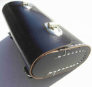 SADDLE BAG, BLACK, CHROME CATCHES
