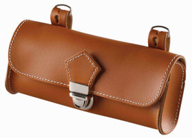SADDLE BAG, COGNAC BROWN LEATHER