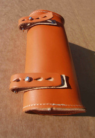 SADDLE BAG, COGNAC BROWN LEATHER