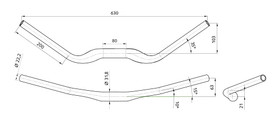SCHINDELHAUER NOIRETTE HANDLEBAR 600 MM