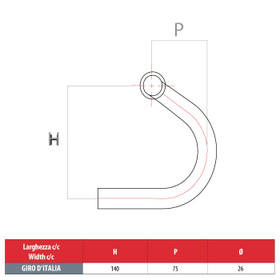 CINELLI 64 GIRO D'ITALIA DROP BARS 44