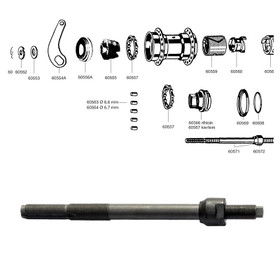AXLE W/CONE FAVORIT 1 SPEED