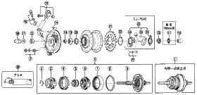 SHIMANO NEXUS 7 ROLLER BRAKE HUB (SG-7R40) BRAKE SIDE BEARING (20)