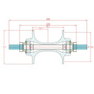 BITEX FIXED/FREE FLIP-FLOP REAR HUB 32H SILVER