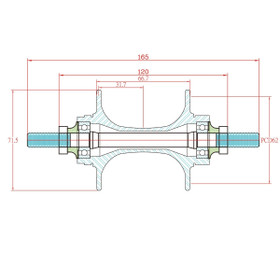 BITEX FIXED/FREE FLIP-FLOP REAR HUB 32H SILVER
