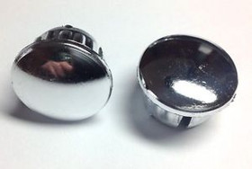 END CAP CHROME PLASTIC PAIR