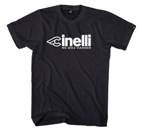 CINELLI WE BIKE HARDER T-SHIRT BLACK S