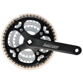 CRANKSET LASCO 28/38/48 ALU 175 MM BLACK, CHAINGUARD