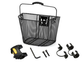 STEEL MESH FRONT BASKET CAVO, QUICK LOCK, BLACK