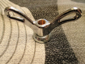 WING NUT 7.9 MM CHROMED BRASS NOS