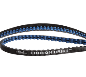 GATES CARBON DRIVE BELT 120T, CENTER TRACK, CDX, BLACK/BLUE