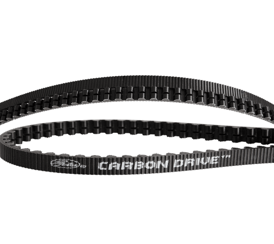 GATES CARBON DRIVE BELT 115T, CENTER TRACK, CDX, BLACK