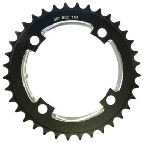 CHAINRING 36T 104BCD 4 BOLTS BLACK 7-9 SPEED