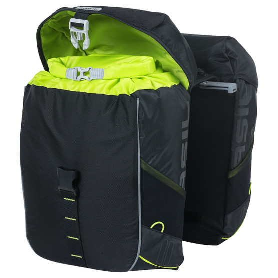 SIDE BAGS BASIL MILES MIK L 34L BLACK/LIME