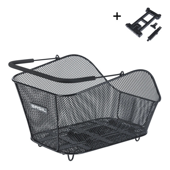 STEEL MESH REAR BASKET BASIL ICON M MIK, BLACK