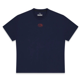 COLUMBUS FORK STICKER T-SHIRT BLUE L