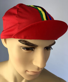 CAP RED WITH STRIPES